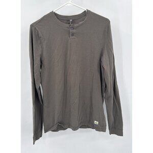 Vuori Shirt Mens S Pima Cotton Stretch Long Sleeve Henley Pullover